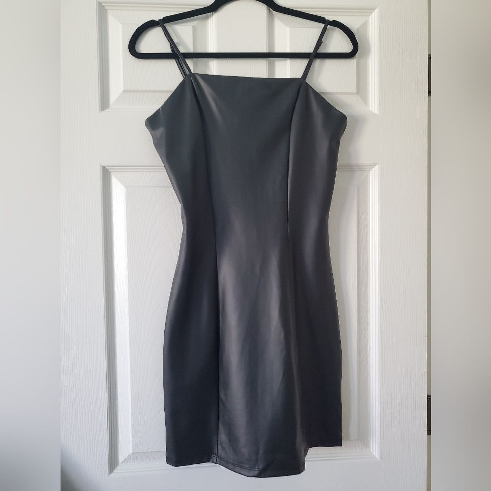 Sexy Faux Leather Dress